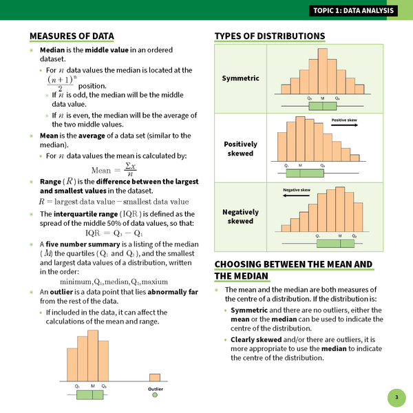 Vce Math Summary Notes Folder ATAR Notes VCE General Maths 3&4 Summary Sheets (2025-2027) | JINLING ...