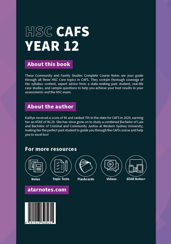 ATAR Notes HSC Year 12 Community and Family Studies (CAFS) Complete ...