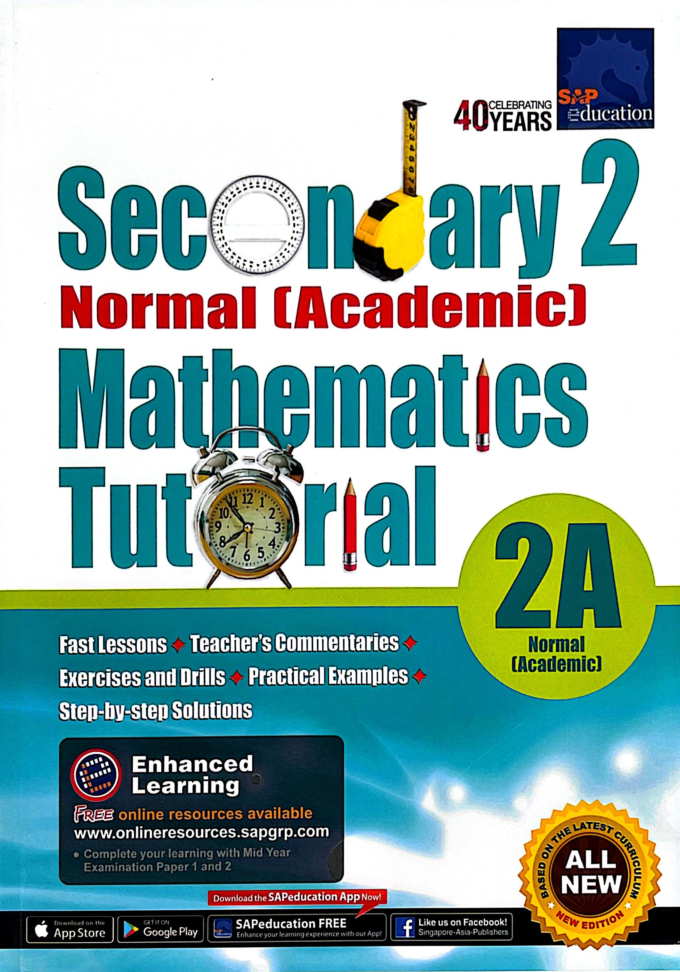 Secondary 2 Normal (Academic) Mathematics Tutorial 2A | JINLING EDUCATION