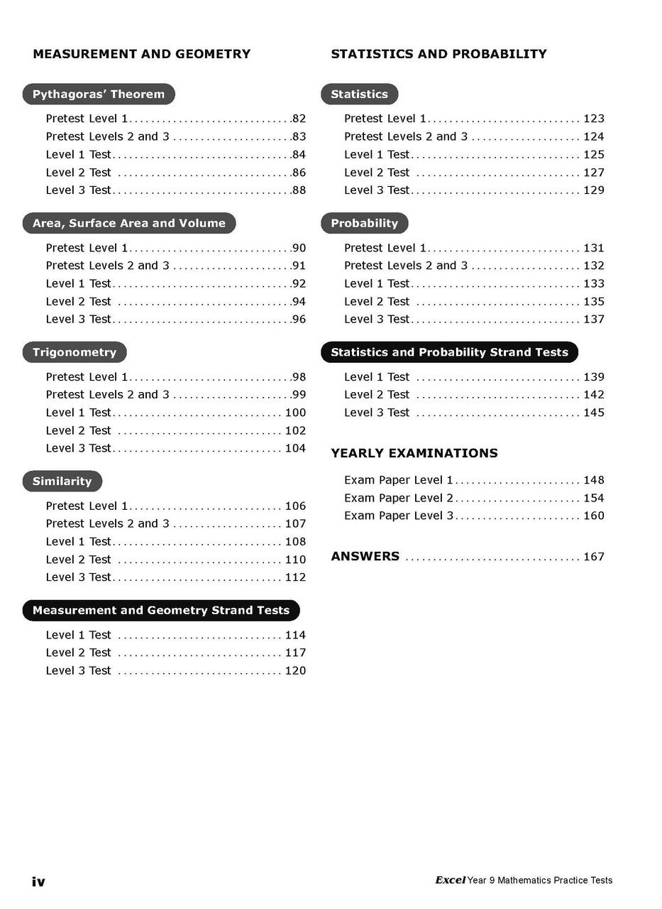 Excel - Year 9 Mathematics Practice Tests | JINLING EDUCATION